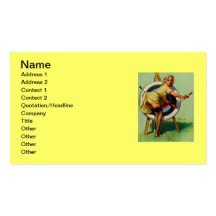 Vintage Gil Elvgren Target Archery Pinup Girl Business Cards