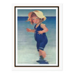 Vintage Girl at Seaside by Jessie Willcox Smith Postcard