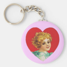 Vintage Girl in Heart #2 Keychains