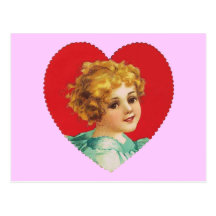 Vintage Girl in Heart #2 Postcard
