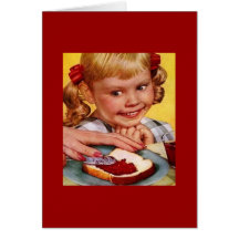Vintage Girl & Jelly Sandwich Cards