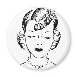 VIntage Girl magnets