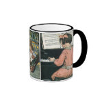 Vintage Girl, Music, Piano, Jessie Willcox Smith Coffee Mug