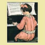 Vintage Girl, Music, Piano, Jessie Willcox Smith postcards
