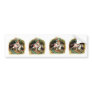 Vintage Girl with Rocking Horse Bumper Stickers