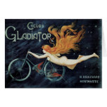 Vintage Gladiator Cycles Poster, 1895 Greeting Cards