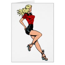 Vintage Glamour Blonde Blombshell Girl Next Door Greeting Cards