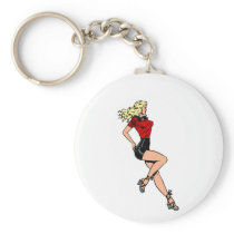 Vintage Glamour Blonde Blombshell Girl Next Door Key Chain