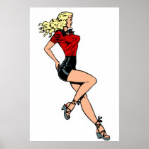 Vintage Glamour Blonde Blombshell Girl Next Door Posters