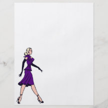 Vintage Glamour Girl Retro Blonde Pinup Office Lad Flyers