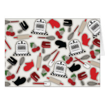 Vintage Glamour Kitchen Notecard
