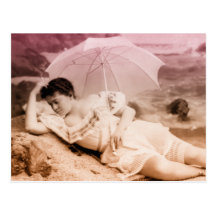 Vintage glamour portrait post card