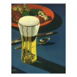Vintage Glass of Beer with Dinner Personalized Announcements