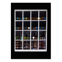 Vintage Glassware Shop Window ATC Photo Card Business Card