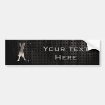 Vintage Golfer; Cool Bumper Stickers