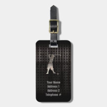 Vintage Golfer; Cool Tag For Luggage
