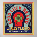 Vintage Good Luck Brand J. Bl Lytle Co. Crate Labe