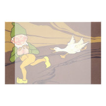 Vintage Goose that Laid the Golden Egg Aesop Fable Stationery Paper