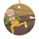 Vintage Goose that Laid the Golden Eggs Fable ornaments
