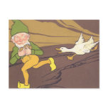 Vintage Goose that Laid the Golden Eggs Fable postcards