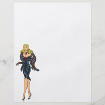 Vintage Gorgeous Glamour Girl Retro Blonde Pinup Full Colour Flyer