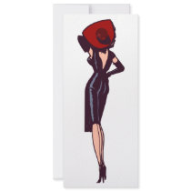 Vintage Gorgeous Glamour Girl Retro Pinup Personalized Announcement