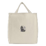Vintage Gothic Baroque Bat Tote Bag embroidered bags