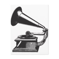 Vintage Gramophone Post Cards