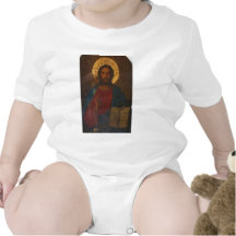 VINTAGE GREEK ORTHODOX ICON BABY BODYSUIT