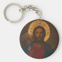 VINTAGE GREEK ORTHODOX ICON KEYCHAIN