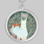 Vintage Green Alpaca Art Necklace necklaces