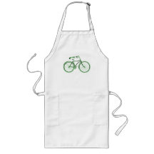 Vintage Green Bicycle Aprons