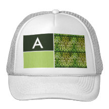 Vintage Green Pattern Trucker Hats