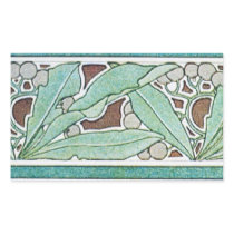 Vintage Green Rectangular Sticker