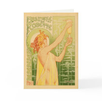 Vintage Greetings With Old Ad Poster