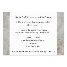 Vintage Grey Rose Hotel Accommodation Cards Business Card Templates