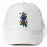 Vintage Grim Reaper Tattoo Art hats