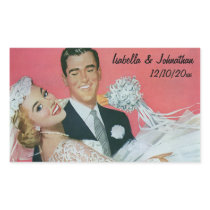 Vintage Groom Carrying Bride; the Newlyweds Rectangular Sticker