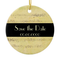 Vintage Grunge Antique Musical Notes Ornament