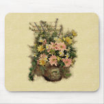 Vintage Grunge Flowers- Mousepad