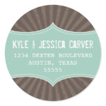 Vintage Grunge Return Address Label Template stickers