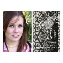 Vintage/Grunge/Swirls/Damask/Graduations Personalized Invitation