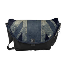 Vintage Grunge UK Flag Blue Commuter Bags
