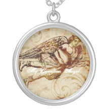 Vintage Guardian Angel Necklace