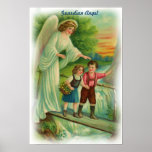 Vintage Guardian Angel Poster