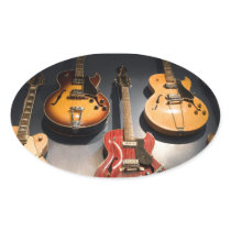 Vintage Guitars Oval Sticker