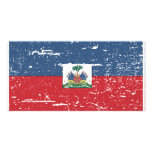 Vintage Haiti Flag Personalized Photo Card