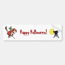 Vintage Halloween Bumper Stickers