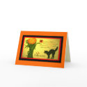 Vintage Halloween card Pumpkin Spell
