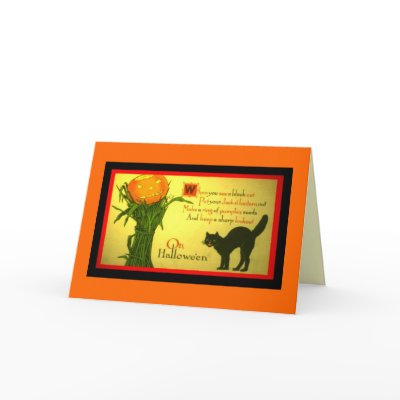 Vintage Halloween card Pumpkin Spell by Pendragon1Deville